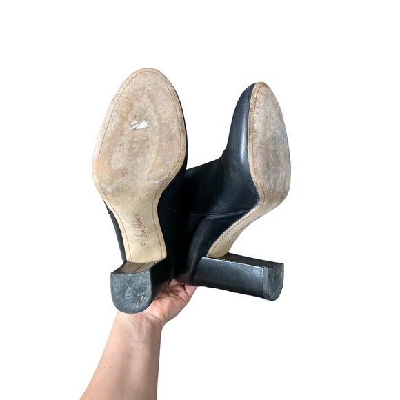 Sam Edelman‎ Heeled Ankle Boots Black Leather Size 8.5 - Picture 5 of 8